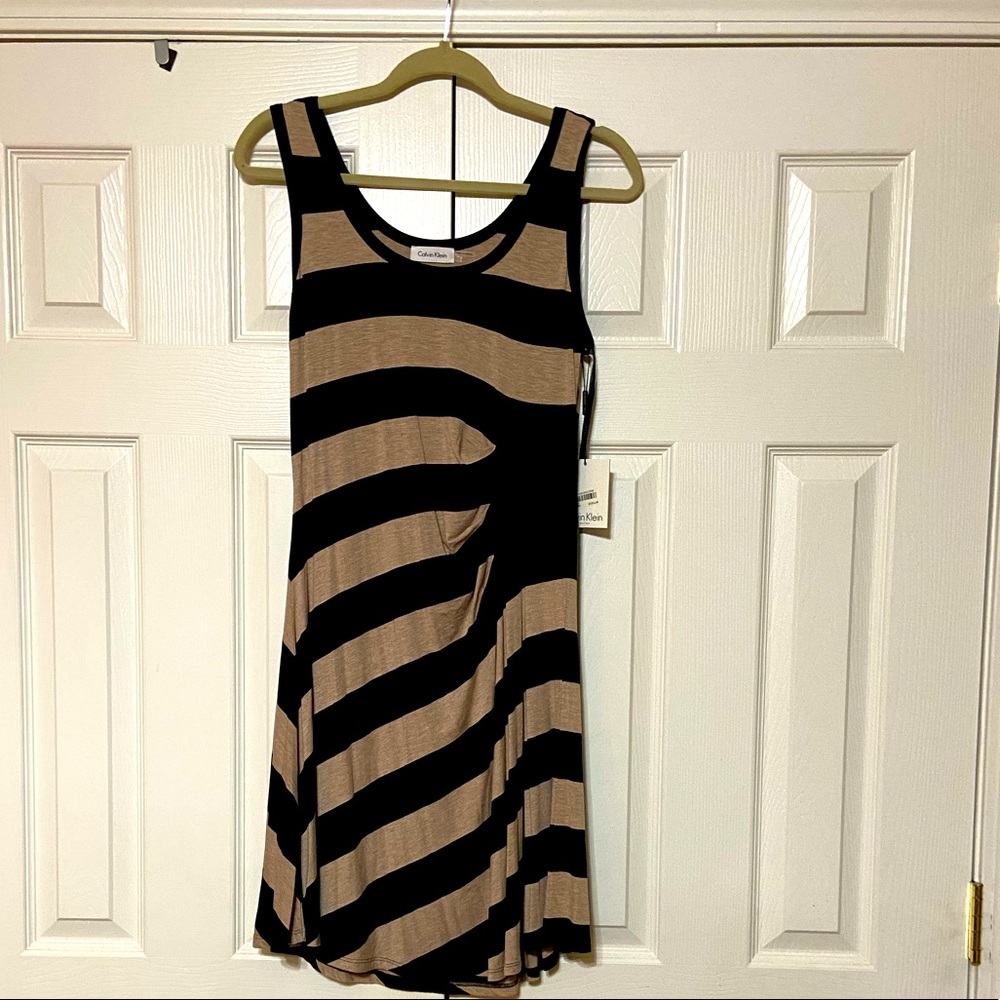 Calvin Klein striped sleeveless dress, size 10